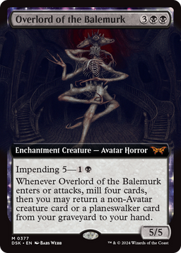 Overlord of the Balemurk (Extended Art) (DSK-377) - Duskmourn: House of Horror: (Extended Art, enchantment) Foil