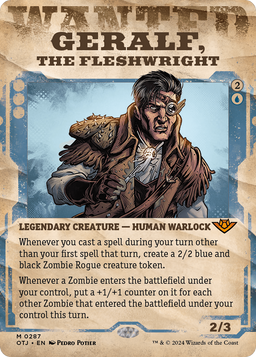 Geralf, the Fleshwright (Showcase) (OTJ-287) - Outlaws of Thunder Junction: (Showcase) (Borderless) Foil
