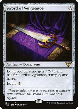 Sword of Vengeance (NEC-164) - Neon Dynasty Commander