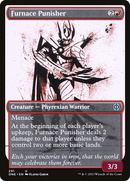 Furnace Punisher (Showcase) (ONE-291) - Phyrexia: All Will Be One: (Showcase) Foil