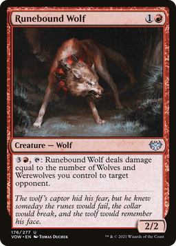 Runebound Wolf (VOW-176) - Innistrad: Crimson Vow Foil