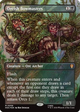 Orcish Bowmasters (Borderless) (Surge Foil) (HOC-059) - The Hobbit: Eternal-Legal Foil