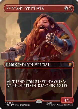 Dwarven Warriors (Borderless) (Dwarvish) (HOC-093) - The Hobbit: Eternal-Legal