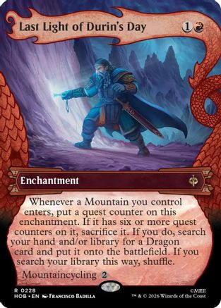 Last Light of Durin's Day (Showcase) (HOB-228) - The Hobbit Foil