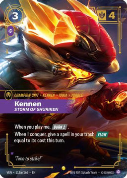 Kennen, Storm of Shuriken (Alternate Art) (113a/166) - Vendetta Foil