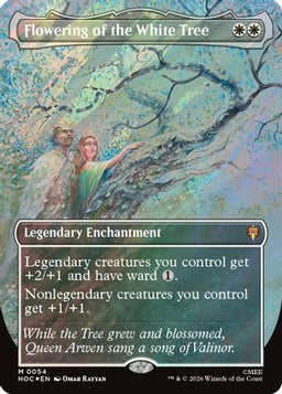 Flowering of the White Tree (Borderless) (Surge Foil) (HOC-054) - The Hobbit: Eternal-Legal Foil