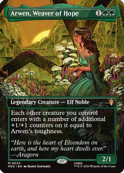 Arwen, Weaver of Hope (Borderless) (HOC-024) - The Hobbit: Eternal-Legal Foil