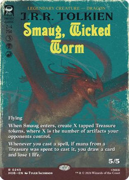 Smaug, Wicked Worm (Borderless) (HOB-245) - The Hobbit