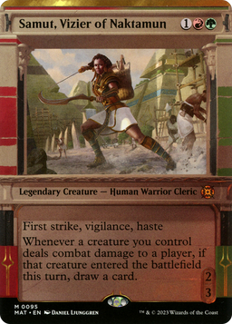 Samut, Vizier of Naktamun (Showcase) (MAT-095) - March of the Machine: The Aftermath: (Showcase) (Borderless) Foil