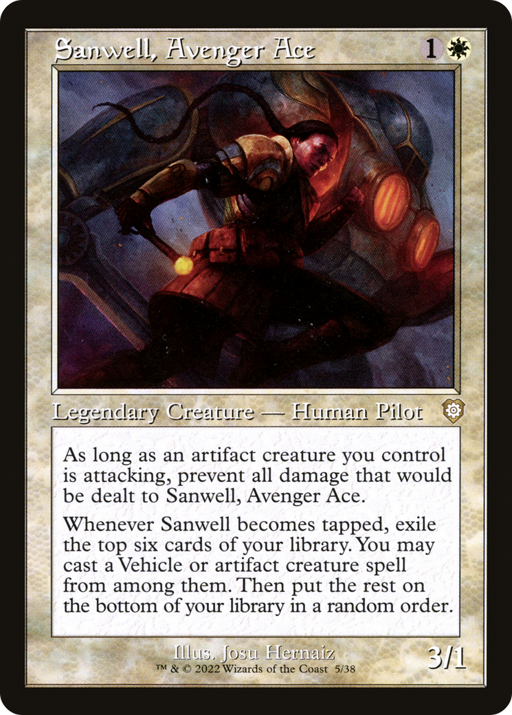 Sanwell, Avenger Ace (Retro Frame) (BRC-005) - The Brothers' War Commander