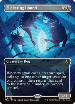 Flickering Hound (Borderless) (FRA-359) - Reality Fracture Foil