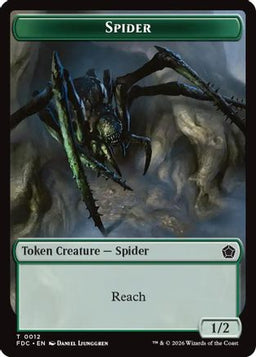 Spider // Beast Double-Sided Token (FDC-12 // 10) - Commander: Foundations
