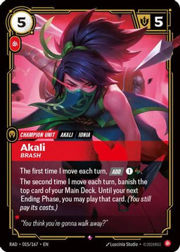 Akali, Brash (015/167) - Radiance Foil