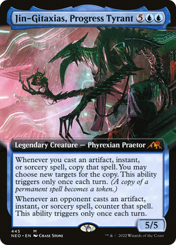 Jin-Gitaxias, Progress Tyrant (Extended Art) (NEO-445) - Kamigawa: Neon Dynasty: (Extended Art) Foil