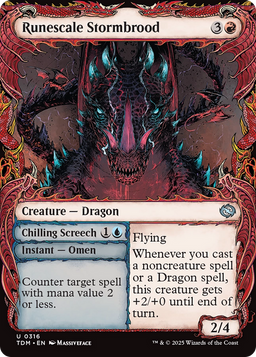 Runescale Stormbrood (Showcase) (TDM-316) - Tarkir: Dragonstorm: (Showcase)