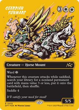 Guardian Sunmare (Borderless) (First-Place Foil) (DFT-533) - Aetherdrift Foil