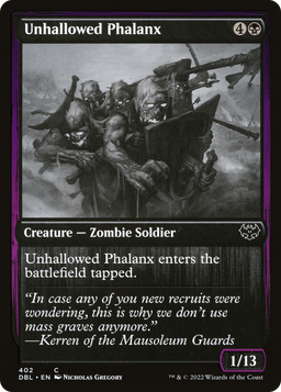Unhallowed Phalanx (DBL-402) - Innistrad: Double Feature Foil