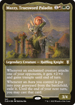 Mazzy, Truesword Paladin (CLB-541) - Commander Legends: Battle for Baldur's Gate Etched Foil