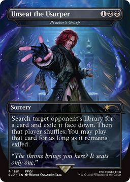 Praetor's Grasp (SLD-1861) - Secret Lair Drop / Unseat the Usurper (Borderless) Foil