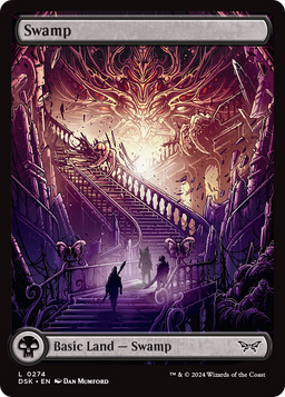 Swamp (274) - Full Art (DSK-274) - Duskmourn: House of Horror Foil