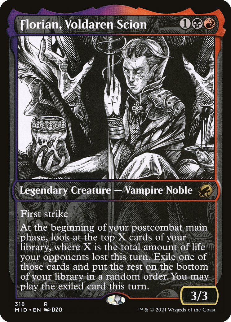 Florian, Voldaren Scion (Showcase) (MID-318) - Innistrad: Midnight Hunt: (Showcase) Foil