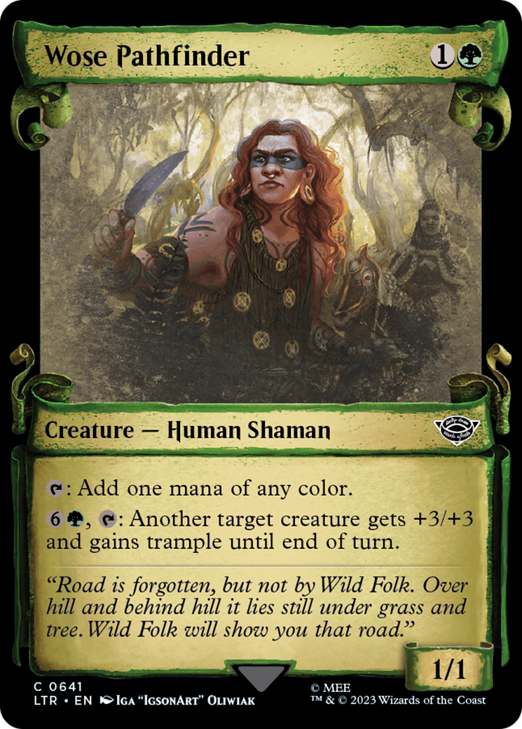 Wose Pathfinder (Showcase Scrolls) (LTR-641) - The Lord of the Rings: Tales of Middle-earth: (Showcase) Foil