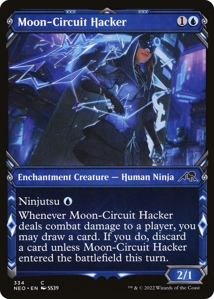 Moon-Circuit Hacker (Showcase) (NEO-334) - Kamigawa: Neon Dynasty: (Showcase) Foil