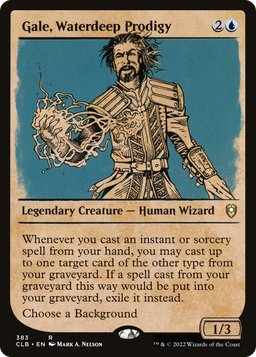 Gale, Waterdeep Prodigy (Showcase) (CLB-383) - Commander Legends: Battle for Baldur's Gate: (Showcase) Foil