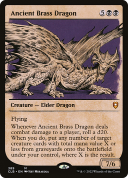 Ancient Brass Dragon (Showcase) (CLB-389) - Commander Legends: Battle for Baldur's Gate: (Showcase)