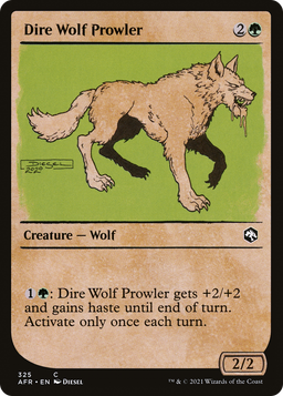 Dire Wolf Prowler (Showcase) (AFR-325) - Adventures in the Forgotten Realms: (Showcase)