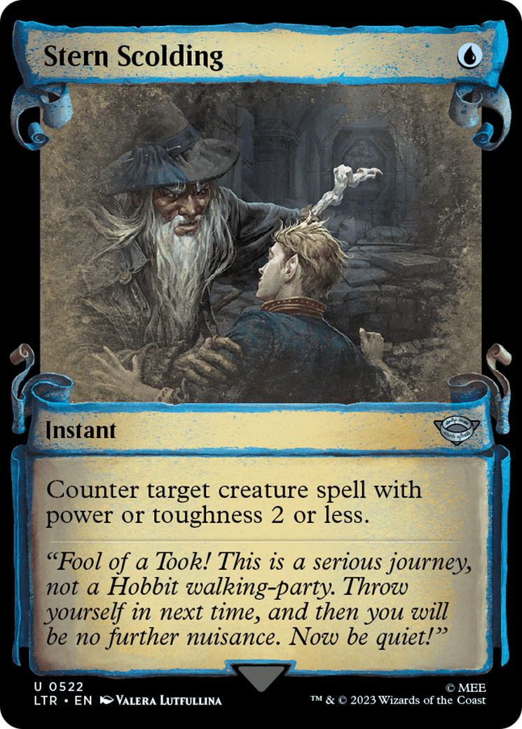 Stern Scolding (Showcase Scrolls) (LTR-522) - The Lord of the Rings: Tales of Middle-earth: (Showcase) Foil