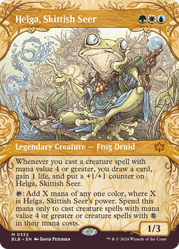 Helga, Skittish Seer (Showcase) (BLB-332) - Bloomburrow: (Showcase) (Borderless)