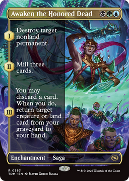 Awaken the Honored Dead (Borderless) (TDM-383) - Tarkir: Dragonstorm: (enchantment)