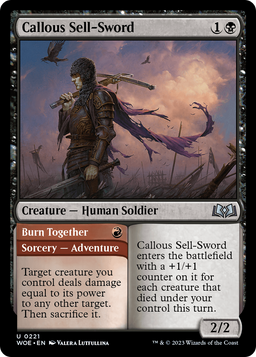 Callous Sell-Sword (WOE-221) - Wilds of Eldraine