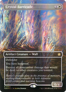 Crystal Barricade (Borderless) (Mana Foil) (FDN-365) - Foundations Foil