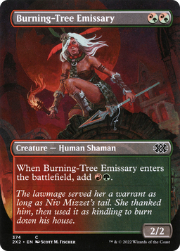 Burning-Tree Emissary (Borderless) (2X2-374) - Double Masters 2022