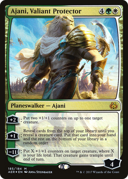 Ajani, Valiant Protector (AER-185) - Aether Revolt Foil
