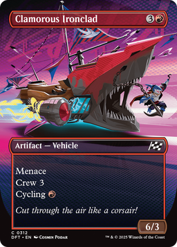 Clamorous Ironclad (Borderless) (DFT-312) - Aetherdrift Foil