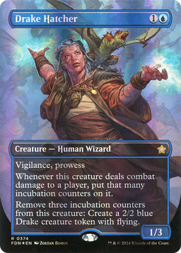Drake Hatcher (Borderless) (Mana Foil) (FDN-374) - Foundations Foil