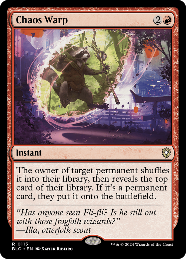Chaos Warp (BLC-115) - Bloomburrow Commander