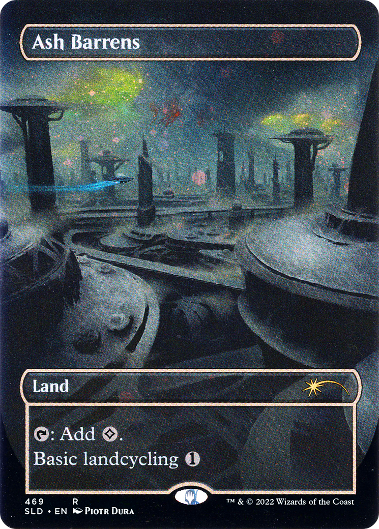 Ash Barrens (Borderless) (Galaxy Foil) (SLD-469) - Secret Lair Drop Foil