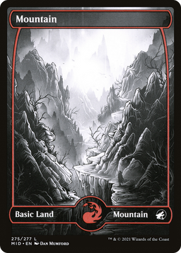 Mountain (275) (MID-275) - Innistrad: Midnight Hunt: (Full Art, Showcase) Foil