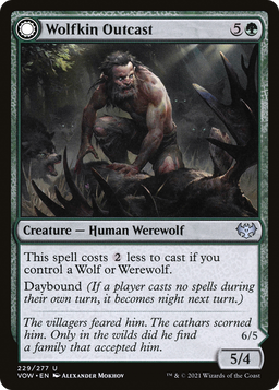 Wolfkin Outcast (VOW-229) - Innistrad: Crimson Vow: (Double Faced Transform)