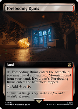 Foreboding Ruins (Extended Art) (Surge Foil) (WHO-1087) - Doctor Who: (Extended Art) Foil