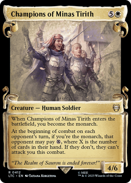 Champions of Minas Tirith (Showcase Scrolls) (LTC-412) - Tales of Middle-earth Commander: (Showcase) Foil