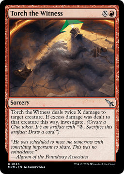 Torch the Witness (b) (MKM-146) - Murders at Karlov Manor Foil