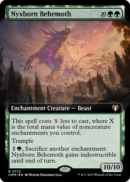 Nyxborn Behemoth (Extended Art) (CMM-772) - Commander Masters: (Extended Art, enchantment)