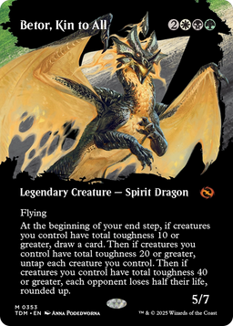 Betor, Kin to All (Borderless) (TDM-353) - Tarkir: Dragonstorm: (Showcase)