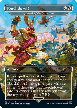 Touchdown! - Approach of the Second Sun (Borderless) (SLD-1035) - Secret Lair Drop / Touchdown!