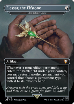 Elessar, the Elfstone - Cloudstone Curio (Surge Foil) (LTC-379) - Tales of Middle-earth Commander / Elessar, the Elfstone (Borderless) Foil
